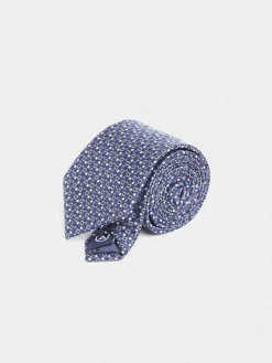 CORBATA JACQUARD MF AZUL MARINO