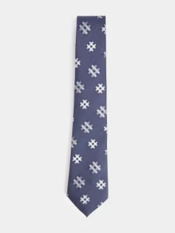 CORBATA JACQUARD MF AZUL MARINO