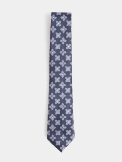 CORBATA JACQUARD MF AZUL MARINO