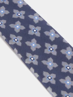 CORBATA JACQUARD MF AZUL MARINO