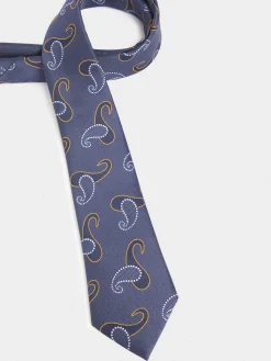 CORBATA JACQUARD MF AZUL MARINO