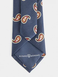 CORBATA JACQUARD MF AZUL MARINO
