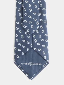 CORBATA JACQUARD MF AZUL MARINO