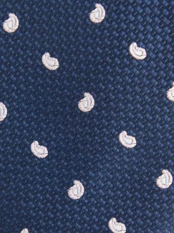 CORBATA JACQUARD MF AZUL MARINO