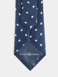 CORBATA JACQUARD MF AZUL MARINO