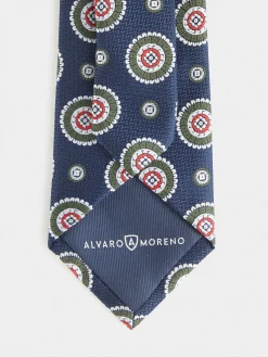 CORBATA JACQUARD MF AZUL MARINO
