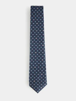 CORBATA JACQUARD MF AZUL MARINO
