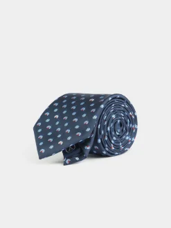 CORBATA JACQUARD MF AZUL MARINO