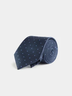 CORBATA JACQUARD MF AZUL MARINO