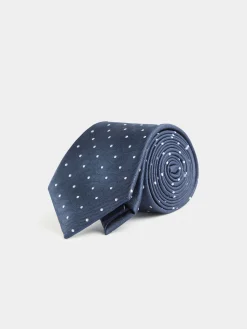 CORBATA JACQUARD MF AZUL MARINO