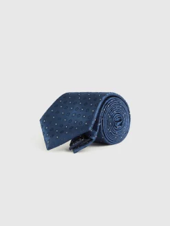 CORBATA JACQUARD MF AZUL MARINO