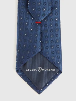 CORBATA JACQUARD MF AZUL MARINO