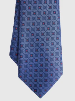 CORBATA JACQUARD MF AZUL MARINO