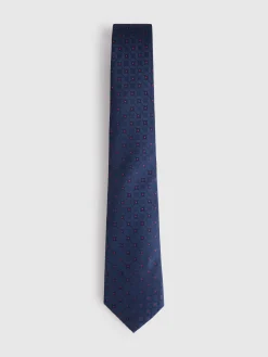CORBATA JACQUARD MF AZUL MARINO