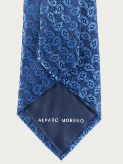 CORBATA JACQUARD MF AZUL MARINO