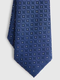 CORBATA JACQUARD MF AZUL MARINO