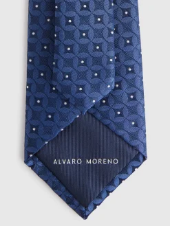 CORBATA JACQUARD MF AZUL MARINO