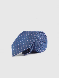 CORBATA JACQUARD MF AZUL MARINO