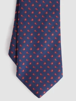 CORBATA JACQUARD MF AZUL MARINO