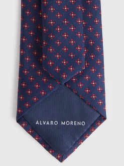 CORBATA JACQUARD MF AZUL MARINO