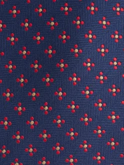 CORBATA JACQUARD MF AZUL MARINO