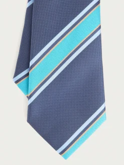 CORBATA JACQUARD MF AZUL MARINO