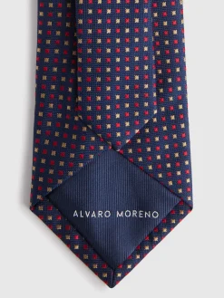 CORBATA JACQUARD MF AZUL MARINO