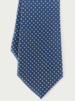 CORBATA JACQUARD MF AZUL MARINO