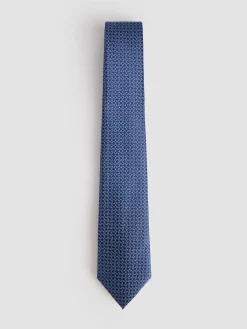 CORBATA JACQUARD MF AZUL MARINO