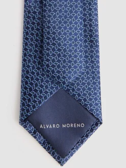 CORBATA JACQUARD MF AZUL MARINO