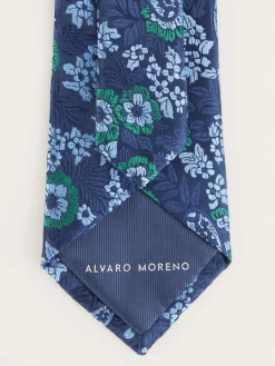 CORBATA JACQUARD MF AZUL MARINO