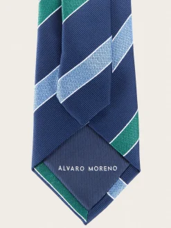 CORBATA JACQUARD MF AZUL MARINO