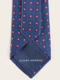 CORBATA JACQUARD MF AZUL MARINO