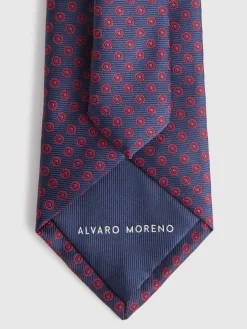 CORBATA JACQUARD MF AZUL MARINO