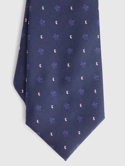 CORBATA JACQUARD MF AZUL MARINO
