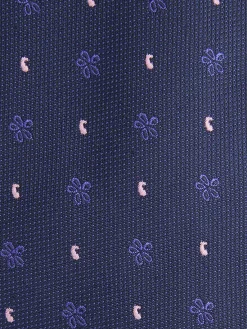 CORBATA JACQUARD MF AZUL MARINO