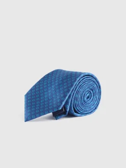 CORBATA JACQUARD MF AZUL MARINO