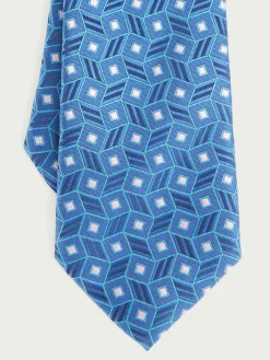 CORBATA JACQUARD MF AZUL MARINO