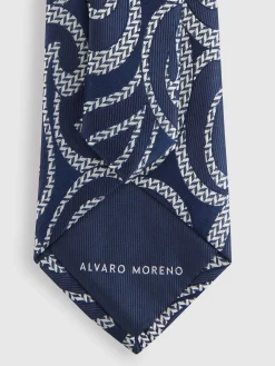 CORBATA JACQUARD MF AZUL MARINO