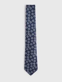 CORBATA JACQUARD MF AZUL MARINO