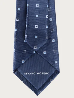 CORBATA JACQUARD MF AZUL MARINO