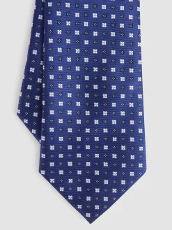 CORBATA JACQUARD MF AZUL MARINO