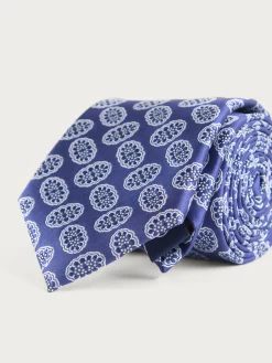 CORBATA JACQUARD MF AZUL MARINO