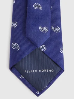 CORBATA JACQUARD MF AZUL MARINO