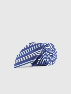 CORBATA JACQUARD MF AZUL MARINO