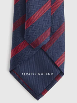 CORBATA JACQUARD MF AZUL MARINO