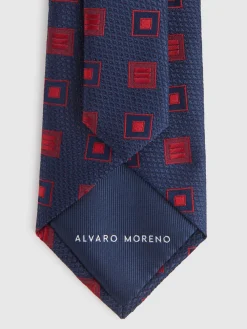 CORBATA JACQUARD MF AZUL MARINO