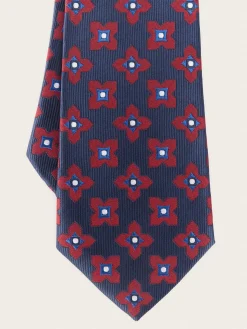 CORBATA JACQUARD MF AZUL MARINO