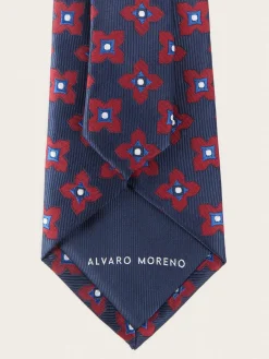 CORBATA JACQUARD MF AZUL MARINO