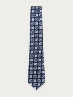 CORBATA JACQUARD MF AZUL MARINO